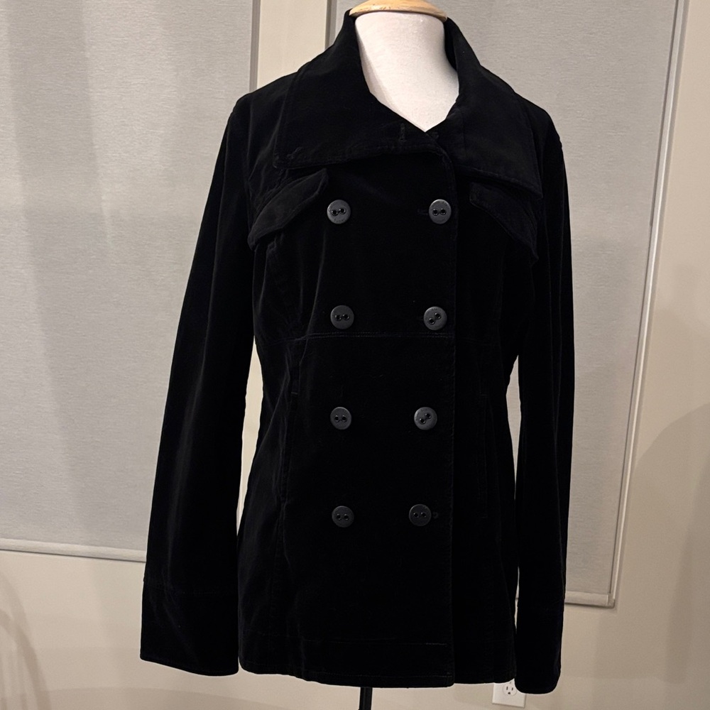 Calvin Klein Jeans Black Double Breasted Pea Coat